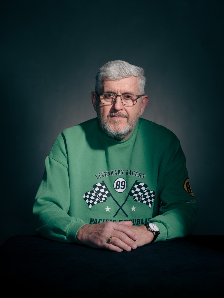 A fine art studio portrait of Oleksandr Maksymenko, a Ukrainian advocate for the Portraits for Reparation project, photographed in The Hague, Netherlands by portrait photographer De Sheng Lim.